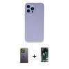 MARSİLYAN™- iPhone 13 Pro Max Kılıf Zirve Modern Özel Seri - Şeffaf 360 Full Body Arka Koruyucu + Neon Fosforlu Kamera Lens - YL