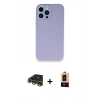 MARSİLYAN™- iPhone 13 Pro Max Kılıf Zirve Modern Özel Seri - Şeffaf Maxco Cam Ekran Koruyucu + Raze Metal Kamera Lens - GD
