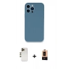 MARSİLYAN™- iPhone 13 Pro Max Kılıf Zirve Modern Özel Seri - Şeffaf Maxco Cam Ekran Koruyucu + Shine Kamera Lens - GD