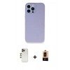 MARSİLYAN™- iPhone 13 Pro Max Kılıf Zirve Modern Özel Seri - Şeffaf Maxco Cam Ekran Koruyucu + Shine Kamera Lens - GD