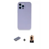 MARSİLYAN™- iPhone 13 Pro Max Kılıf Zirve Modern Özel Seri - Şeffaf Maxco Cam Ekran Koruyucu + Renkli Kamera Lens Koruma Cam - MI