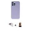 MARSİLYAN™- iPhone 13 Pro Max Kılıf Zirve Modern Özel Seri - Şeffaf Maxco Cam Ekran Koruyucu + Pers Alüminyum Kamera Lens - GI