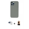 MARSİLYAN™- iPhone 13 Pro Max Kılıf Zirve Modern Özel Seri - Şeffaf Maxco Cam Ekran Koruyucu + Pers Alüminyum Kamera Lens - LT