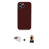 MARSİLYAN™- iPhone 13 Pro Max Kılıf Zirve Modern Özel Seri - Şeffaf Maxco Cam Ekran Koruyucu + Pers Alüminyum Kamera Lens - GI