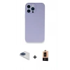 MARSİLYAN™- iPhone 13 Pro Max Kılıf Zirve Modern Özel Seri - Şeffaf Maxco Cam Ekran Koruyucu + Pers Alüminyum Kamera Lens - LT