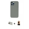 MARSİLYAN™- iPhone 13 Pro Max Kılıf Zirve Modern Özel Seri - Şeffaf Maxco Cam Ekran Koruyucu + Rainbow Kamera Lens Koruma Cam - REGD
