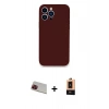 MARSİLYAN™- iPhone 13 Pro Max Kılıf Zirve Modern Özel Seri - Şeffaf Maxco Cam Ekran Koruyucu + Rainbow Kamera Lens Koruma Cam - KI