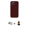 MARSİLYAN™- iPhone 13 Pro Max Kılıf Zirve Modern Özel Seri - Şeffaf Maxco Cam Ekran Koruyucu + Rainbow Kamera Lens Koruma Cam - REGD