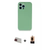 MARSİLYAN™- iPhone 13 Pro Max Kılıf Zirve Modern Özel Seri - Şeffaf Maxco Cam Ekran Koruyucu + Rainbow Kamera Lens Koruma Cam - KI