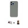 MARSİLYAN™- iPhone 13 Pro Max Kılıf Zirve Modern Özel Seri - Şeffaf Maxco Cam Ekran Koruyucu + Rainbow Kamera Lens Koruma Cam - KI