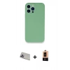 MARSİLYAN™- iPhone 13 Pro Max Kılıf Zirve Modern Özel Seri - Şeffaf Maxco Cam Ekran Koruyucu + Rainbow Kamera Lens Koruma Cam - MR
