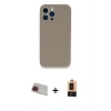 MARSİLYAN™- iPhone 13 Pro Max Kılıf Zirve Modern Özel Seri - Şeffaf Maxco Cam Ekran Koruyucu + Rainbow Kamera Lens Koruma Cam - KI