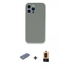 MARSİLYAN™- iPhone 13 Pro Max Kılıf Zirve Modern Özel Seri - Şeffaf Maxco Cam Ekran Koruyucu + Renkli Kamera Lens Koruma Cam - YL