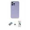 MARSİLYAN™- iPhone 13 Pro Max Kılıf Zirve Modern Özel Seri - Şeffaf Pasifik Cam Ekran Koruyucu + Shine Kamera Lens Koruma Cam - GI