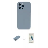 MARSİLYAN™- iPhone 13 Pro Max Kılıf Zirve Modern Özel Seri - Şeffaf Pasifik Cam Ekran Koruyucu + Shine Kamera Lens Koruma Cam - GI