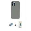 MARSİLYAN™- iPhone 13 Pro Max Kılıf Zirve Modern Özel Seri - Şeffaf Pasifik Cam Ekran Koruyucu + Shine Kamera Lens Koruma Cam - GI