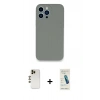MARSİLYAN™- iPhone 13 Pro Max Kılıf Zirve Modern Özel Seri - Şeffaf Pasifik Cam Ekran Koruyucu + Shine Kamera Lens - GD