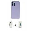 MARSİLYAN™- iPhone 13 Pro Max Kılıf Zirve Modern Özel Seri - Şeffaf Pasifik Cam Ekran Koruyucu + Shine Kamera Lens - GD