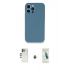 MARSİLYAN™- iPhone 13 Pro Max Kılıf Zirve Modern Özel Seri - Şeffaf Pasifik Cam Ekran Koruyucu + Shine Kamera Lens - GD