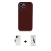 MARSİLYAN™- iPhone 13 Pro Max Kılıf Zirve Modern Özel Seri - Şeffaf Pasifik Cam Ekran Koruyucu + Shine Kamera Lens - GD