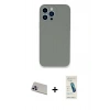 MARSİLYAN™- iPhone 13 Pro Max Kılıf Zirve Modern Özel Seri - Şeffaf Pasifik Cam Ekran Koruyucu + Mor Rainbow Kamera Lens Koruma Cam