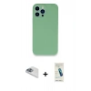 MARSİLYAN™- iPhone 13 Pro Max Kılıf Zirve Modern Özel Seri - Şeffaf Pasifik Cam Ekran Koruyucu + Pers Alüminyum Kamera Lens - SABE