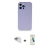 MARSİLYAN™- iPhone 13 Pro Max Kılıf Zirve Modern Özel Seri - Şeffaf Pasifik Cam Ekran Koruyucu + Pers Alüminyum Kamera Lens - SABE
