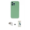 MARSİLYAN™- iPhone 13 Pro Max Kılıf Zirve Modern Özel Seri - Şeffaf Pasifik Cam Ekran Koruyucu + Pers Alüminyum Kamera Lens - GD