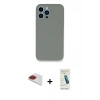 MARSİLYAN™- iPhone 13 Pro Max Kılıf Zirve Modern Özel Seri - Şeffaf Pasifik Cam Ekran Koruyucu + Pers Alüminyum Kamera Lens - KI