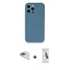 MARSİLYAN™- iPhone 13 Pro Max Kılıf Zirve Modern Özel Seri - Şeffaf Pasifik Cam Ekran Koruyucu + Pers Alüminyum Kamera Lens - GD