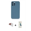 MARSİLYAN™- iPhone 13 Pro Max Kılıf Zirve Modern Özel Seri - Şeffaf Pasifik Cam Ekran Koruyucu + Pers Alüminyum Kamera Lens - KI