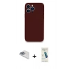 MARSİLYAN™- iPhone 13 Pro Max Kılıf Zirve Modern Özel Seri - Şeffaf Pasifik Cam Ekran Koruyucu + Pers Alüminyum Kamera Lens - SABE