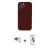 MARSİLYAN™- iPhone 13 Pro Max Kılıf Zirve Modern Özel Seri - Şeffaf Pasifik Cam Ekran Koruyucu + Pers Alüminyum Kamera Lens - KI