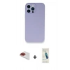 MARSİLYAN™- iPhone 13 Pro Max Kılıf Zirve Modern Özel Seri - Şeffaf Pasifik Cam Ekran Koruyucu + Pers Alüminyum Kamera Lens - KI