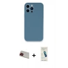 MARSİLYAN™- iPhone 13 Pro Max Kılıf Zirve Modern Özel Seri - Şeffaf Pasifik Cam Ekran Koruyucu + Rainbow Kamera Lens Koruma Cam - KI