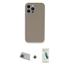 MARSİLYAN™- iPhone 13 Pro Max Kılıf Zirve Modern Özel Seri - Şeffaf Pasifik Cam Ekran Koruyucu + Rainbow Kamera Lens Koruma Cam - MI
