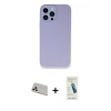 MARSİLYAN™- iPhone 13 Pro Max Kılıf Zirve Modern Özel Seri - Şeffaf Pasifik Cam Ekran Koruyucu + Rainbow Kamera Lens Koruma Cam - BZ