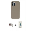 MARSİLYAN™- iPhone 13 Pro Max Kılıf Zirve Modern Özel Seri - Şeffaf Pasifik Cam Ekran Koruyucu + Rainbow Kamera Lens Koruma Cam - KI