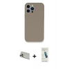 MARSİLYAN™- iPhone 13 Pro Max Kılıf Zirve Modern Özel Seri - Şeffaf Pasifik Cam Ekran Koruyucu + Rainbow Kamera Lens Koruma Cam - REGD