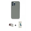 MARSİLYAN™- iPhone 13 Pro Max Kılıf Zirve Modern Özel Seri - Şeffaf Pasifik Cam Ekran Koruyucu + Rainbow Kamera Lens Koruma Cam - KI