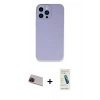 MARSİLYAN™- iPhone 13 Pro Max Kılıf Zirve Modern Özel Seri - Şeffaf Pasifik Cam Ekran Koruyucu + Rainbow Kamera Lens Koruma Cam - KI