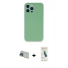 MARSİLYAN™- iPhone 13 Pro Max Kılıf Zirve Modern Özel Seri - Şeffaf Pasifik Cam Ekran Koruyucu + Rainbow Kamera Lens Koruma Cam - MI