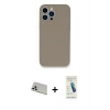 MARSİLYAN™- iPhone 13 Pro Max Kılıf Zirve Modern Özel Seri - Şeffaf Pasifik Cam Ekran Koruyucu + Rainbow Kamera Lens Koruma Cam - BZ