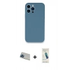 MARSİLYAN™- iPhone 13 Pro Max Kılıf Zirve Modern Özel Seri - Şeffaf Pasifik Cam Ekran Koruyucu + Rainbow Kamera Lens Koruma Cam - MI