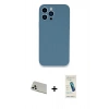 MARSİLYAN™- iPhone 13 Pro Max Kılıf Zirve Modern Özel Seri - Şeffaf Pasifik Cam Ekran Koruyucu + Rainbow Kamera Lens Koruma Cam - BZ