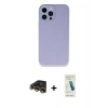 MARSİLYAN™- iPhone 13 Pro Max Kılıf Zirve Modern Özel Seri - Şeffaf Pasifik Cam Ekran Koruyucu + Raze Metal Kamera Lens - GD