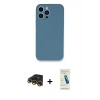 MARSİLYAN™- iPhone 13 Pro Max Kılıf Zirve Modern Özel Seri - Şeffaf Pasifik Cam Ekran Koruyucu + Raze Metal Kamera Lens - GD