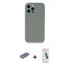 MARSİLYAN™- iPhone 13 Pro Max Kılıf Zirve Modern Özel Seri - Şeffaf Pasifik Cam Ekran Koruyucu + Renkli Kamera Lens Koruma Cam - YL