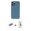 MARSİLYAN™- iPhone 13 Pro Max Kılıf Zirve Modern Özel Seri - Şeffaf Pasifik Cam Ekran Koruyucu + Renkli Kamera Lens Koruma Cam - SI