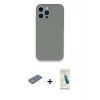 MARSİLYAN™- iPhone 13 Pro Max Kılıf Zirve Modern Özel Seri - Şeffaf Pasifik Cam Ekran Koruyucu + Renkli Kamera Lens Koruma Cam - SI